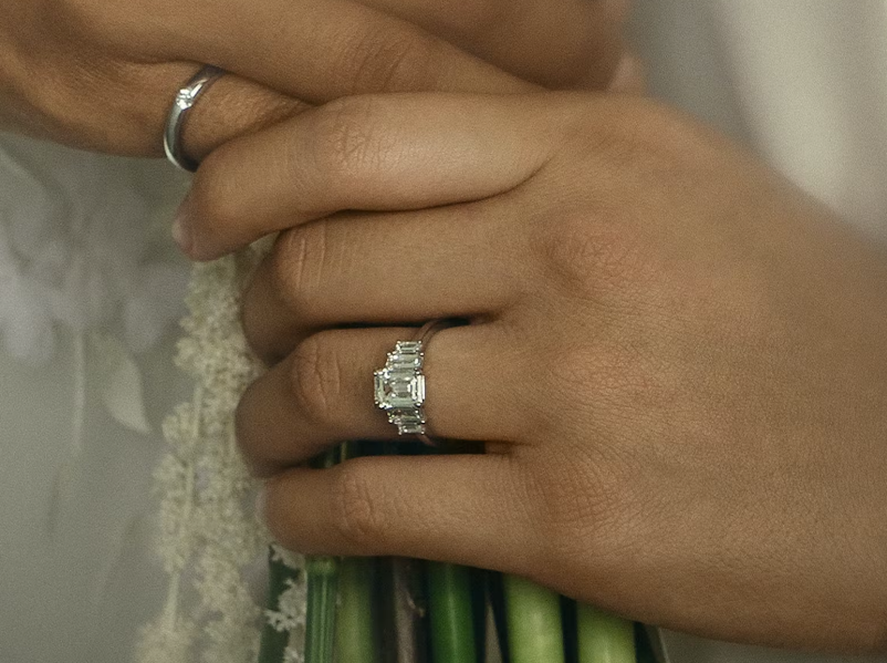 Quintet Marquise Lab Grown Diamond Engagement Ring