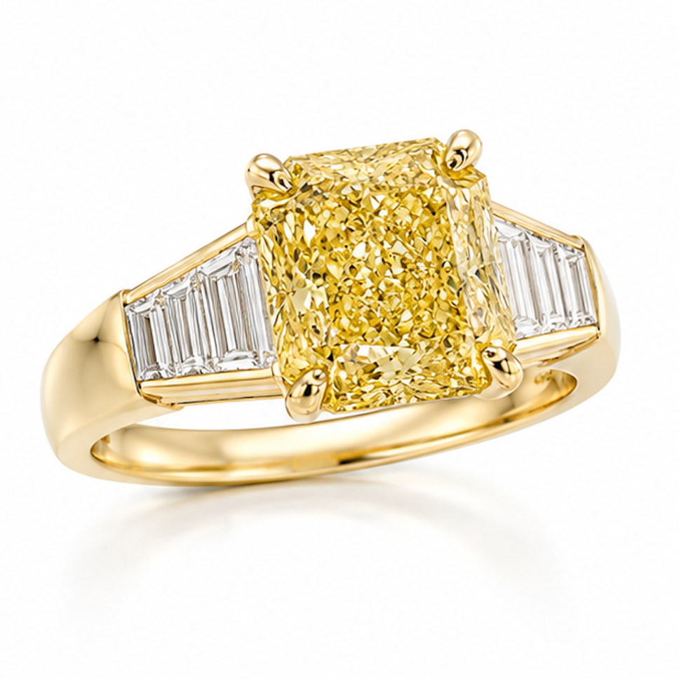 Golden Radiance Yellow Lab Grown Diamond Ring