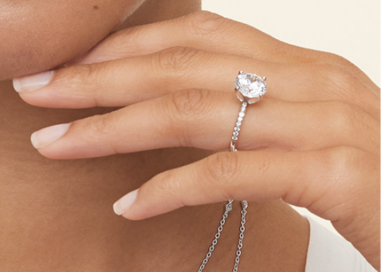 Heba Oval Lab Grown Diamond Engagement Ring