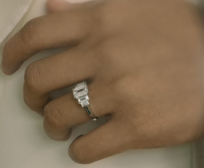 Quintet Marquise Lab Grown Diamond Engagement Ring