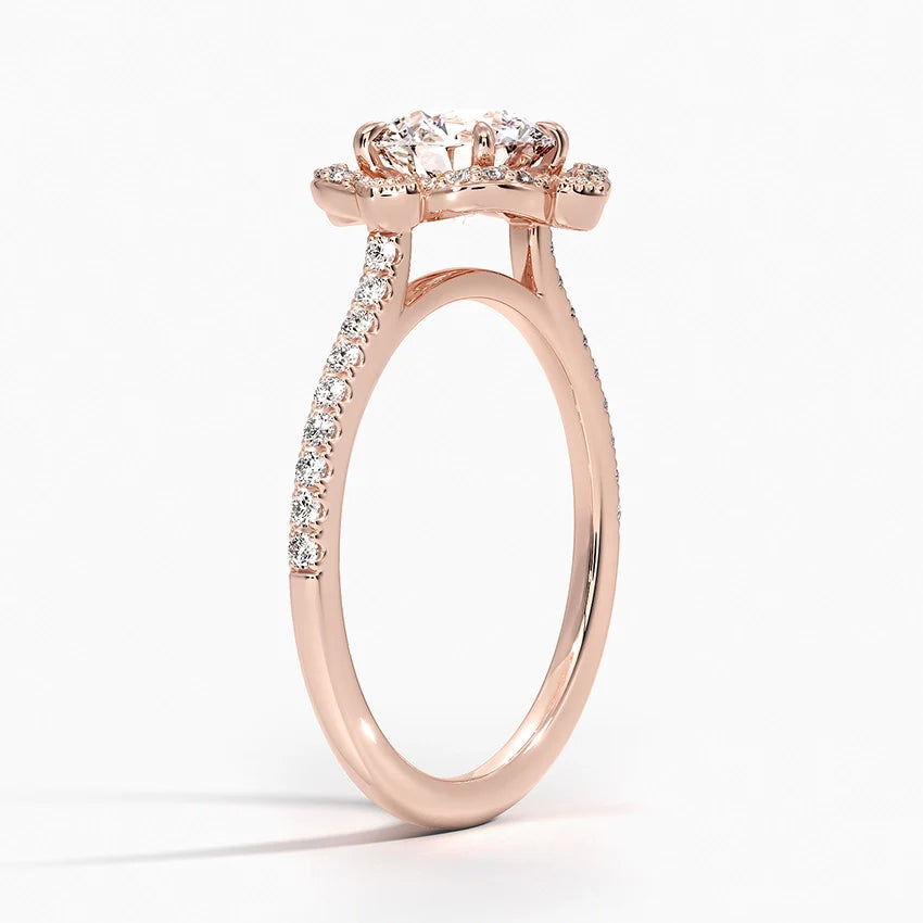 Rasica Round Lab Grown Diamond Engagement Ring