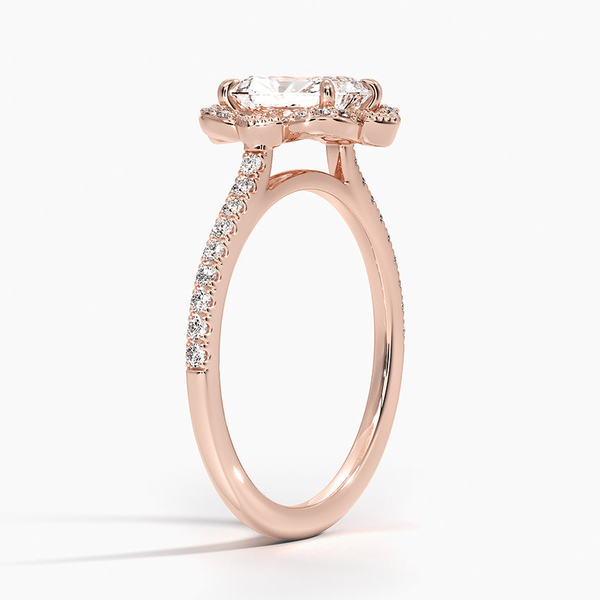 Rasica Radiant Lab Grown Diamond Engagement Ring