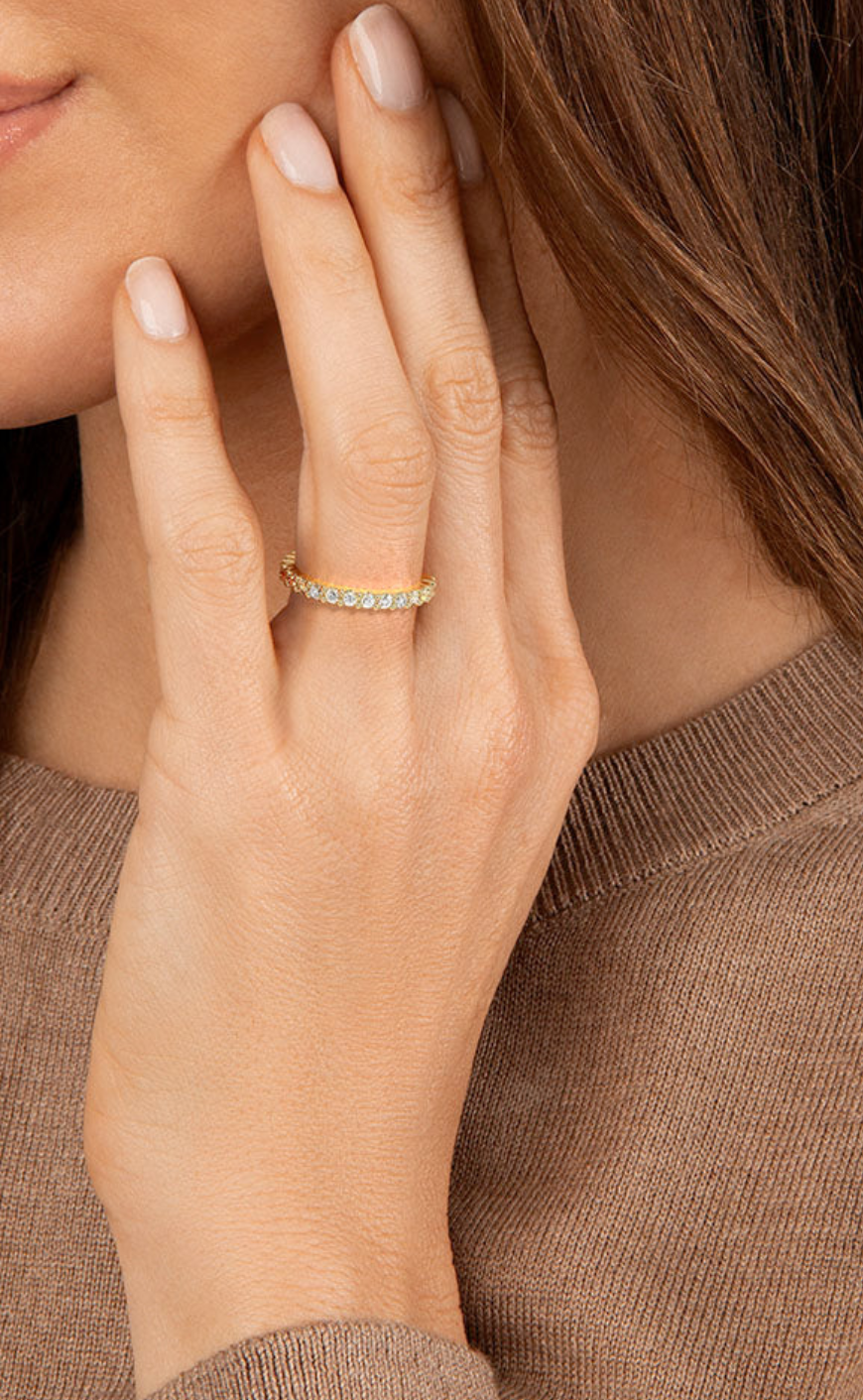 Shared Prong Eternity Diamond Ring
