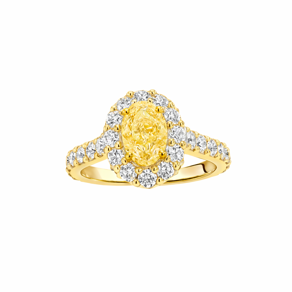 Icon Oval Yellow Lab Grown Diamond Engagement Ring