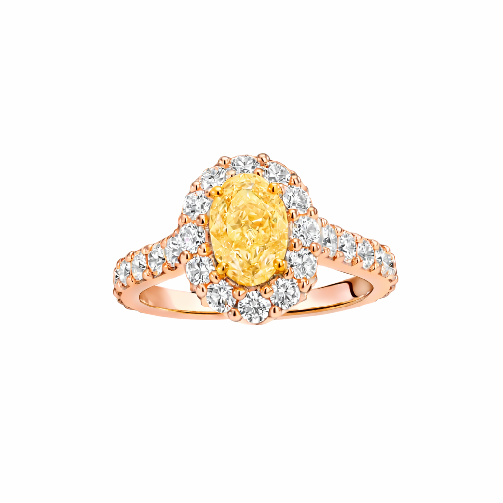 Icon Oval Yellow Lab Grown Diamond Engagement Ring