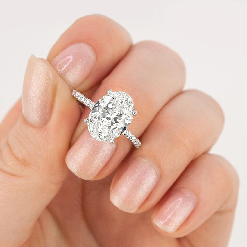 Heba Oval Lab Grown Diamond Engagement Ring